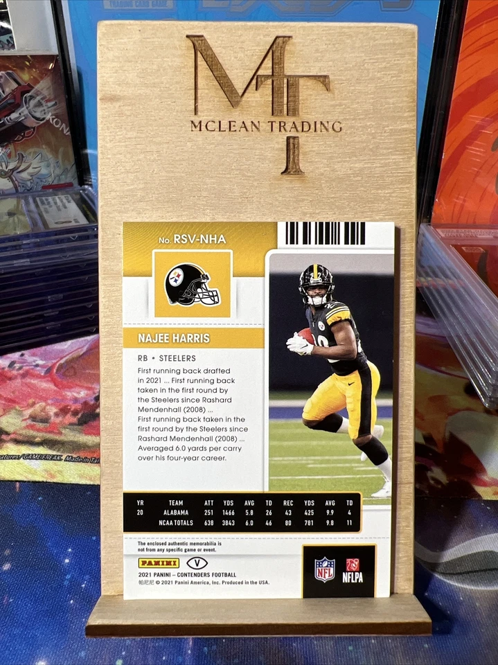 2021 Panini Contenders Najee Harris Rookie Ticket Variation Green Patch #RSV-NHA - Image 2 of 2