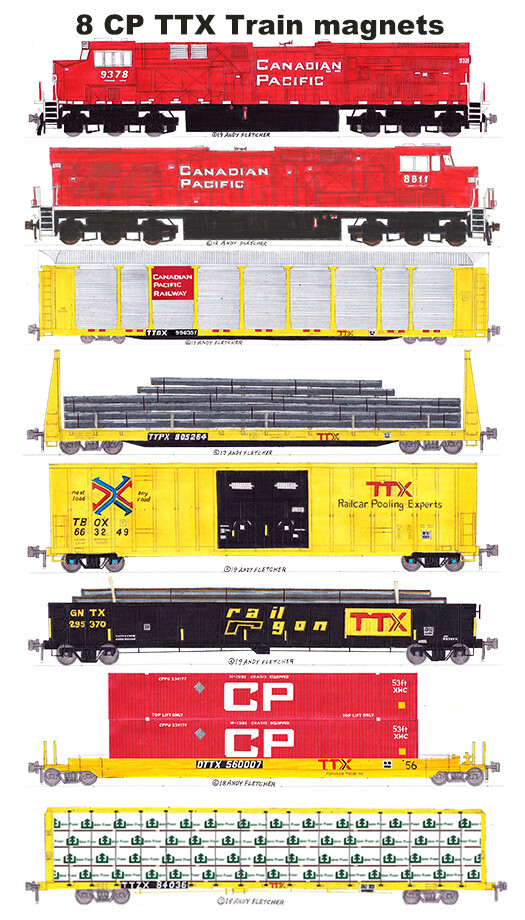 INTERCONTINENTAL EXPRESS トレーラー Canadian Pacific TTX Rail Box, Rail Gon Freight Train 8