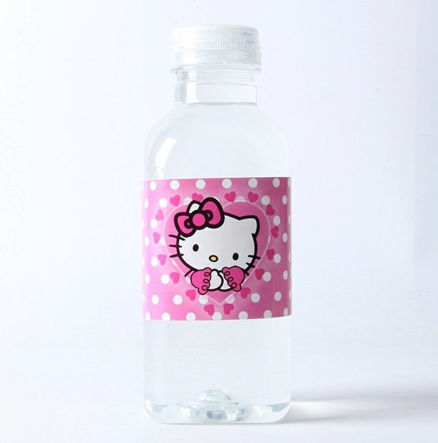 12 Pcs Set, Hello Kitty water bottle labels Kids Birthday Party