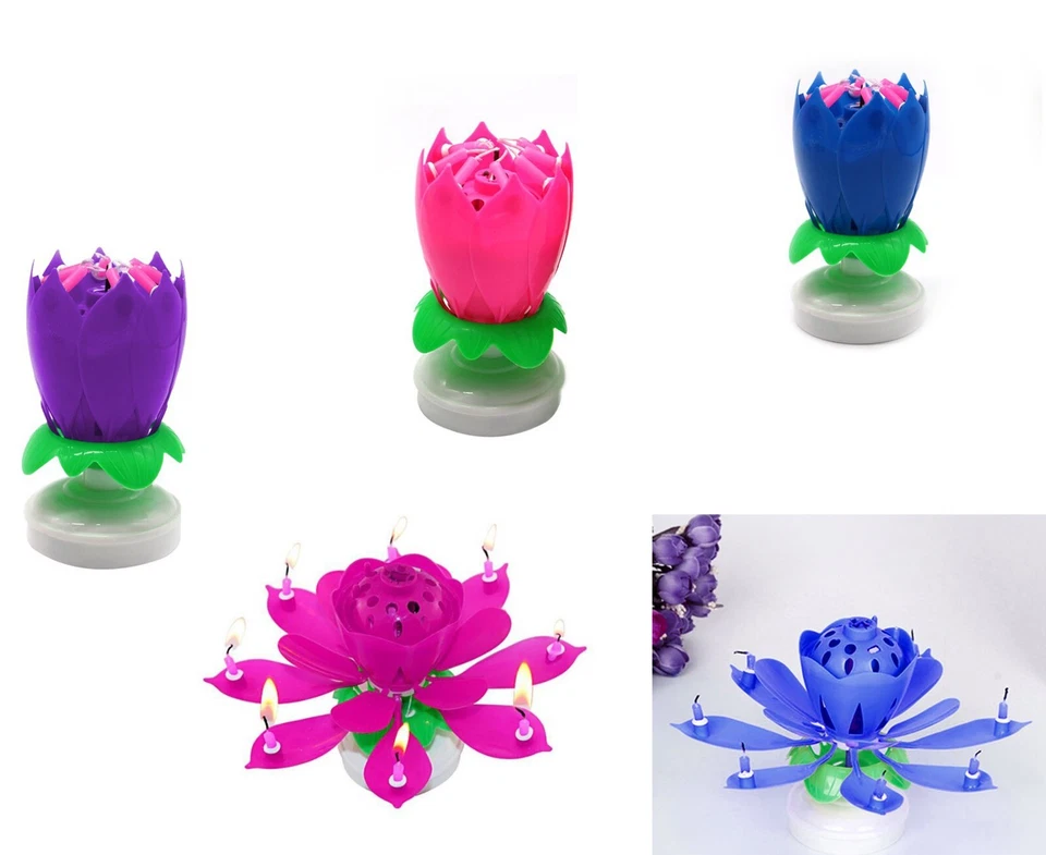 4 упаковки музыкальных вращающихся свечей для поздравления с днем рождения - Изображение 2 из 2