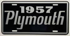 1957 57 Plymouth Metal License Plate Fury Belvedere Savoy Plaza Classic Custom