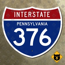 Pennsylvania Interstate route 376 highway sign Pittsburgh Monroeville 12x10