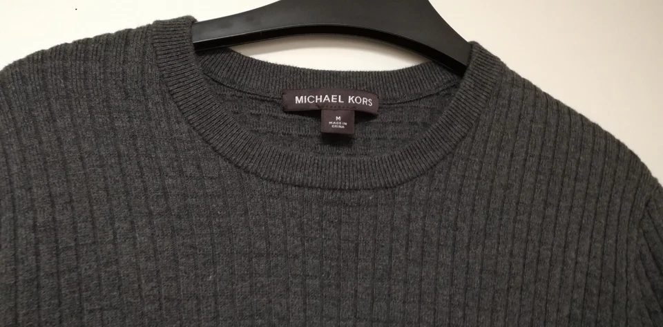 Michael Kors Mens Jumper Sweater Grey Crew Neck Size Medium Very Smart - Image 3 of 4