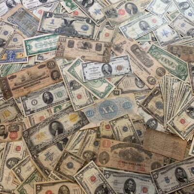 #ad ✯ Old Mixed Currency Estate Bulk Lot Silver Certificates Red Blue Seals ✯ $143.95