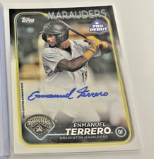 2024 Topps Pro Debut AUTOGRAPH ENMANUEL TERRERO PIRATES  AUTO