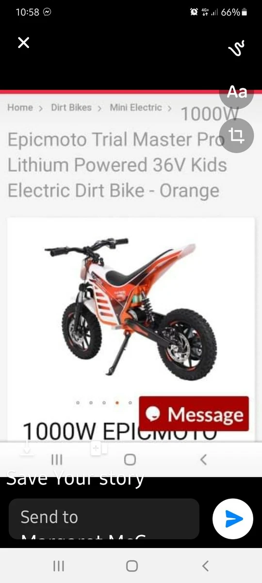Electric trials bike best sale ebay