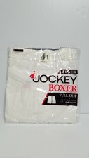 Vintage 90's Jockey 2-pack Men's 40 Full Cut White Boxer Shorts NOS Vintage USA