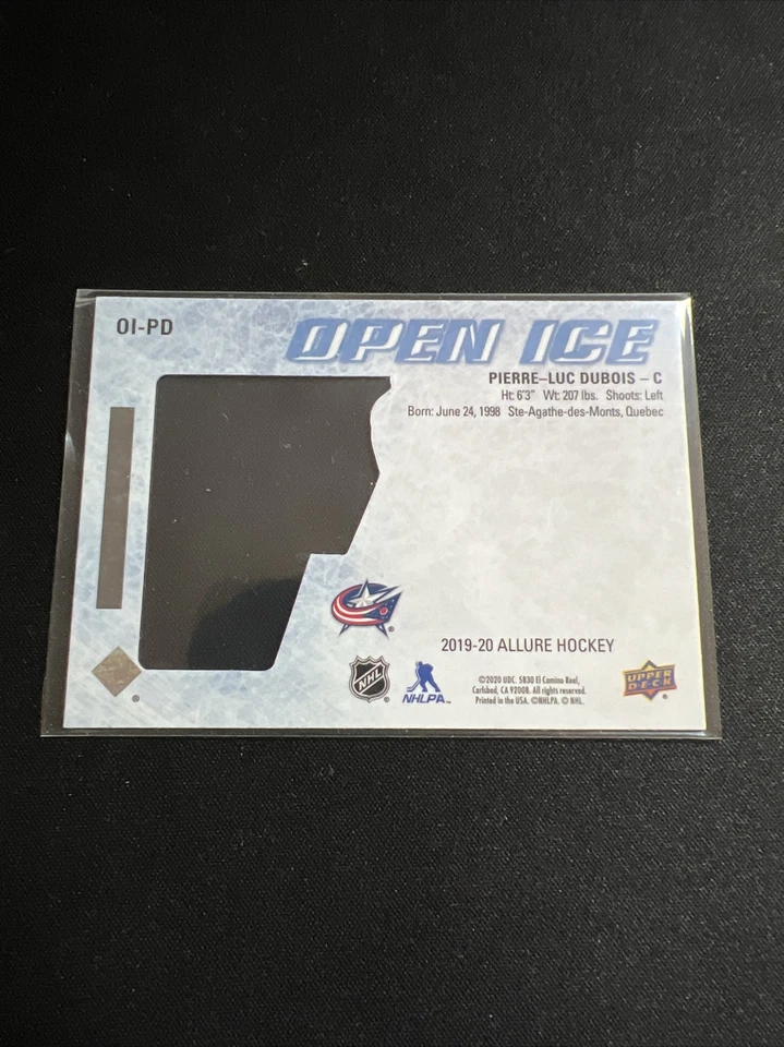 2019-20 UD Allure Open Ice #OI-PD PIERRE-LUC DUBOIS Columbus Blue Jackets - Image 2 of 2