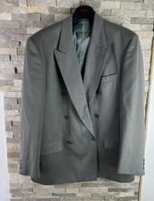 Remus Uomo Mens Size 42 Grey Double Breasted Smart Jacket Blazer 