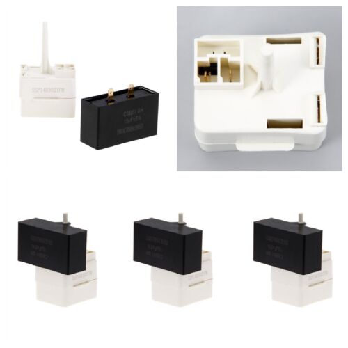 For W10416065 W10613606 Refrigerator Compressor Start Relay+Capacitor Kits 3Pcs - Picture 1 of 13