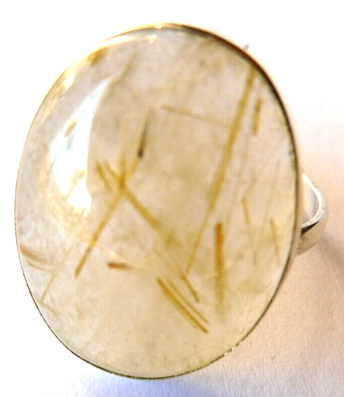 Bague Rutile Or et Argent - Un Bijou Unique Chargé d'Énergie et de Lumière Solaire