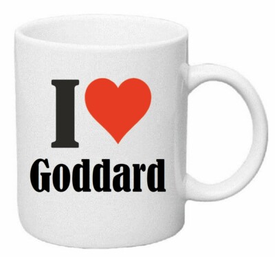 Kaffeetasse I Love Goddard Keramik Höhe 9,5cm in Weiß