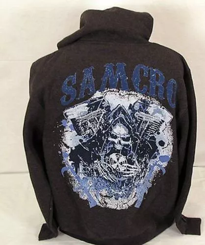 Blowout Authentic Sons Of Anarchy V Twin Reaper Samcro Soa Hoodie Sweat Shirt S