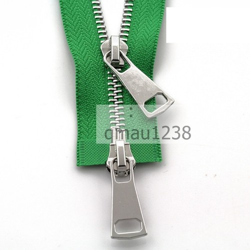 #5 COPPER Metal Teeth Zipper Slider TWO PULL 70CM-150CM OPEN END FOR Jacket/Coat - Picture 15 of 29