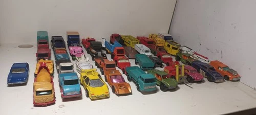 MATCHBOX LESNEY  , large CARS & COMMERCIAL LOT , c1965-79  40+ items