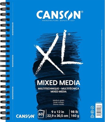 XL Series Mixed Media Pad, Side Wire, 9x12 inches, 60 Sheets   Heavyweight Ar...