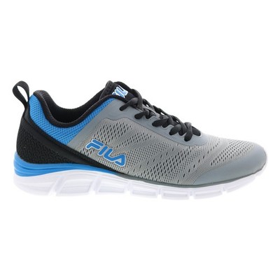 Fila Flashattack 1RM01271-057 Mens Gray Canvas Lace Up Athletic Running Shoes