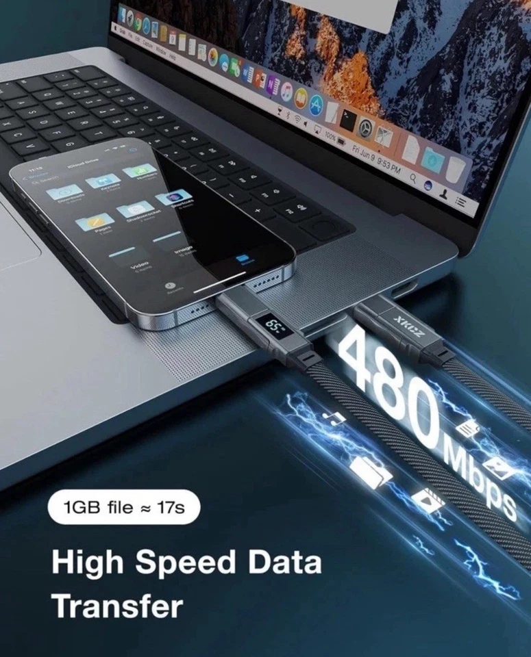 Cable de carga rápida XKCZ 4 en 1 para Apple iPhone y Android Foto 2 de 4