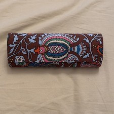 Vera Bradley Brown Multicolor Floral Clamshell Hard Case Glasses Sunglasses