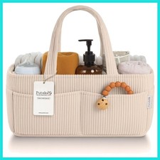 Baby Diaper Caddy Organizer for Changing Table   Stylish Nursery Storage Bask...