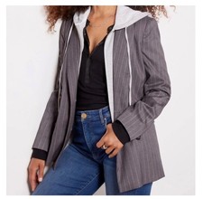 Evereve Annie pinstripe gray Blazer xs