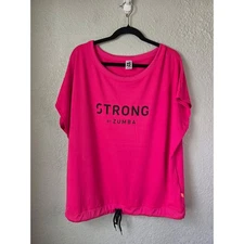 NWOT Zumba Wear STRONG BY ZUMBA Instructor Hot Pink Athletic Top XXL