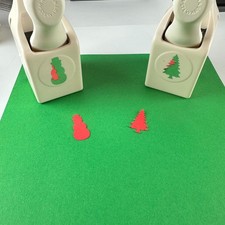 Martha Stewart Paper Punch Bundle Lot Snowman ChristmasTree Sharp