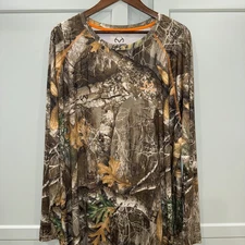 Realtree Edge Camouflage Long Sleeve Performance Hunting T Shirt 3XL