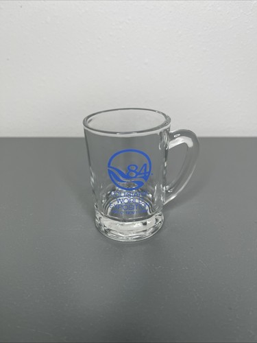 84 Louisiana EXPO May 12 - Nov 11 1984 Shot Glass W Handle Excellent Shape