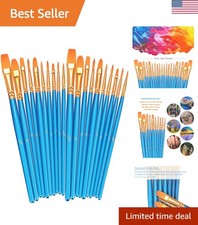 Complete Artist Brush Set 20-Pcs - Perfect for Acrylic, Watercolor  Face Art