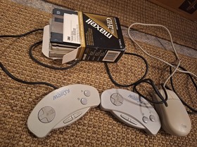FM Towns Marty, burned CDs, formatted 3.5" floppies, 2 joypads, mouse, keyboard