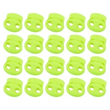 Plastic Spring Cord Locks, 20Pcs Shoe Lace Tie Lock (Light Green)