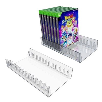 12* Acrylic Clear Game Card Holder Stand Mount Desktop Storage Rack for Xbox One