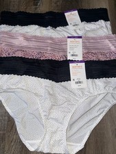 Warners Womens Hipster Underwear Panties Polyester Blend 3-Pair Lace A  2XL/9