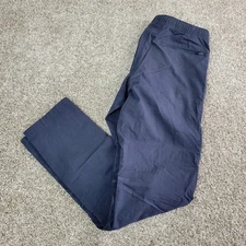 BYLT Weekender Mens Medium Solid Gray Stretch Pants Drawstring Elastic Waist