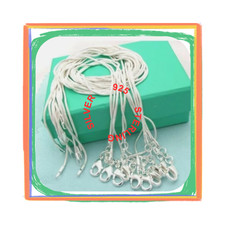 10PCS wholesale 925 sterling solid silver 1MM 16-30inch snake chain necklace