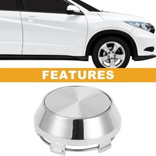 60 Mm 2.36 Od Universal Wheel Hub Center Cap Auto Hub Covers Chrome Silver Tone