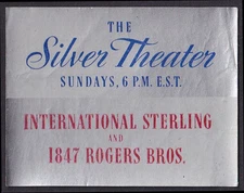 The Silver Theater Radio Show Int'l Silver 1847 Rogers cinderella poster stamp