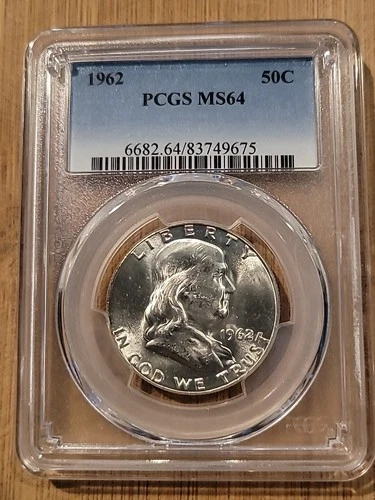 1962 Franklin Half Dollar 50c PCGS MS64