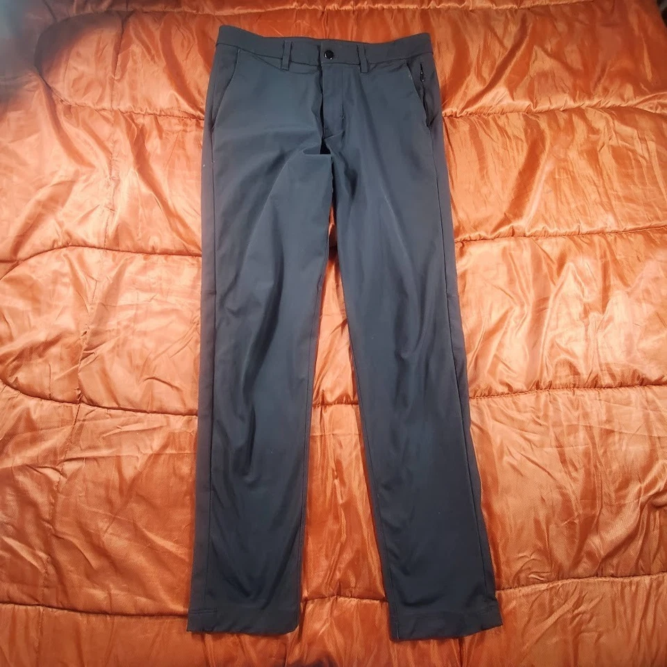LOTE DE 2 Pantalones Lululemon Commission Para Hombre 32 x 31 Slim Lana Viaje Foto 3 de 4