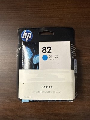 New Genuine HP 82 69ml DesignJet Cyan Ink Cartridge C4911A Exp 02/16 And 07/21