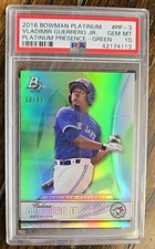VLADIMIR GUERRERO JR 2016 Bowman Platinum Green 58/99 PSA 10 Platinum Presence