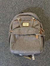 Ruvalino Diaper Bag Backpack Gray Multi Pocket Baby Bag Large Capacity