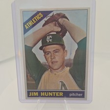 Topps 1966 Jim Hunter Catfish Hunter #36 Kansas City Athletics Baseball MLB
