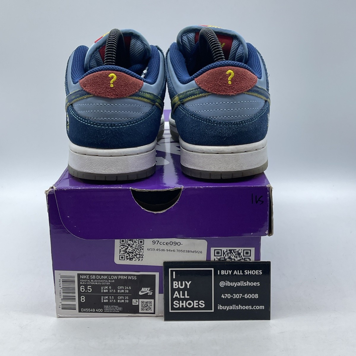 Size 6.5 - Nike SB Dunk Low Why So Sad? Blue Suede (DX5549