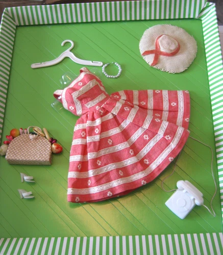 BARBIE FASHION CLOTHES ~ #956 BUSY MORNING OUTFIT w/ACCESSORIES SET