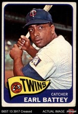 1965 Topps #490 Earl Battey Twins 2 - GOOD