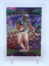 2024 Panini Prizm NFL A.J. Brown #13 Fireworks Green Wave Philadelphia Eagles