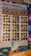 Vintage Halloween Stickers Noteworthy  Prismatic 1997 Lot 3 Packs Skeletons