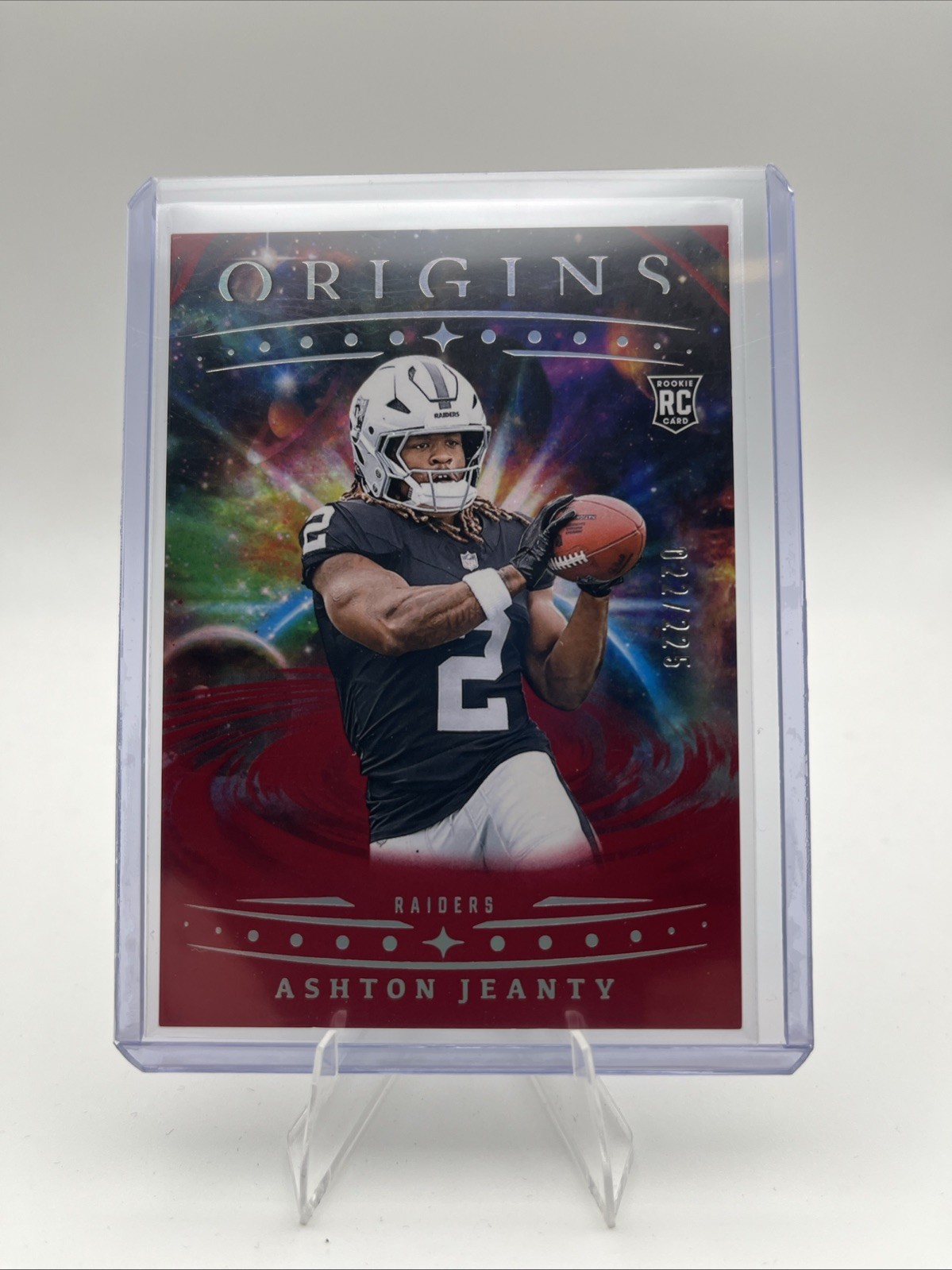 2025 Panini Origins - Rookies Ashton Jeanty, Ashton Jeanty #139 Red /225 (RC)